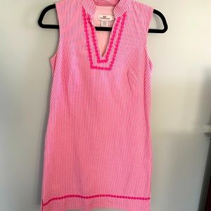 Vineyard Vines Pink Seersucker Dress